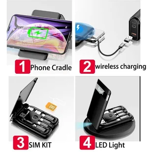 Budi - Zestaw wielofunkcyjny 9w1 z ładowarką bezprzewodową 10W (Czarny) - Ładowarki do telefonów - miniaturka - grafika 10
