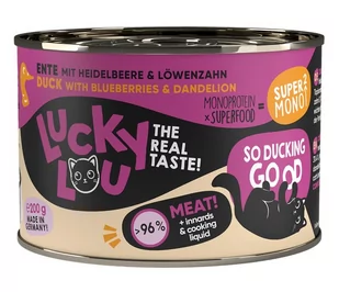 Lucky Lou SuperMono Kaczka puszka 200g - Mokra karma dla kotów - miniaturka - grafika 1
