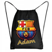 Plecaki worki - Worek Szkolny Na Buty Workoplecak WF Do Przedszkola FC Barcelona Barca #1 - miniaturka - grafika 1