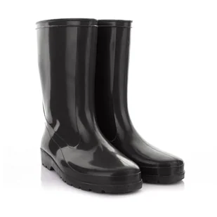 LEMIGO Damskie kalosze gumowe wysokie buty przeciwdeszczowe IGA 36-42 EU (Czarny, Unijne rozmiary obuwia, Dla dorosłych, Zakres liczbowy, Średnia, 36, 37) - Kalosze damskie - miniaturka - grafika 1