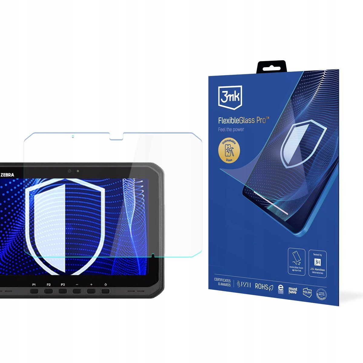 Nietłukące szkło hybrydowe na ekran do Zebra ET60/65 3mk FlexibleGlass Pro