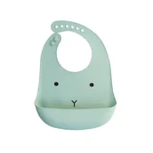 Śliniaki i fartuszki - Śliniak silikonowy - GENERIC - Królik - Zielony - 32 x 24 cm - Dla dziecka - miniaturka - grafika 1