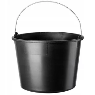 Wiadro budowlane 12L, czarne - Wiadra i kastry budowlane - miniaturka - grafika 1