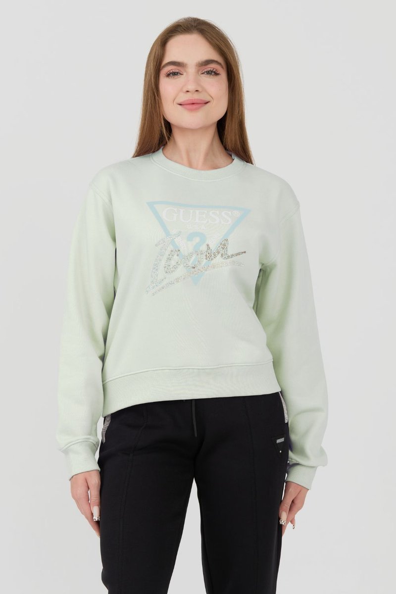 GUESS Miętowa damska bluza Icon M