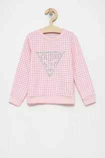 Bluzy damskie - Guess Bluza dziecięca kolor różowy wzorzysta - grafika 1