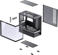 Obudowy komputerowe - Obudowa Jonsbo D200 Midi-Tower, mATX, Tempered Glass, Mini Temp Display - czarny D200 BLACK - miniaturka - grafika 1