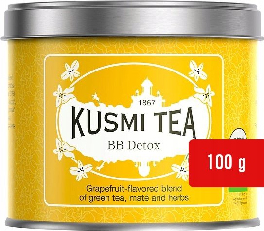 Herbata Kusmi Tea Bb Detox puszka 100 gram zółta Wellnes Zielona herbata