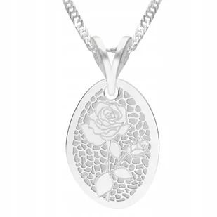 Naszyjnik Srebrny Róża z Kwiatem Kwiatkiem Róża Kwiat Kwiatek SREBRO 925 - Naszyjniki Naszyjnik Srebrny Róża z Kwiatem Kwiatkiem Róża Kwiat Kwiatek SREBRO 925 - Naszyjniki - miniaturka - grafika 1