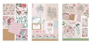 Blok kreatywny z naklejkami A4/14K 80/170G Garden - INTERDRUK - Szkolne artykuły papiernicze - miniaturka - grafika 1