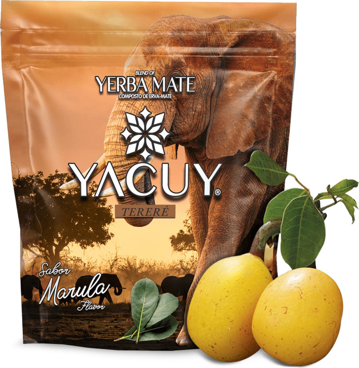 Herbata Yerba Mate YACUY Marula terere 500g Brazylijska zielona herbata mate z owocem maruli