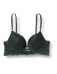women'secret Damski wspaniały biustonosz push up tiul flokowany czarny, 34D, Czarny, 75D - Biustonosze - miniaturka - grafika 1
