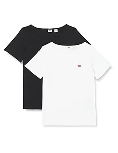 Levi's Damska koszulka Plus Size 2-pak, Pl 2 Pack herbata biała + czarna mineralna, 3X - Koszulki i topy damskie - miniaturka - grafika 1