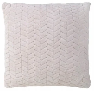 Miękka, wytłaczana poszewka beżowa 40x40 cm - Poszewki na poduszki - miniaturka - grafika 1