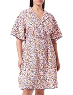 Sukienki - VERO MODA CURVE Women's VMARIELLA SS ABK sukienka mini, Snow White/AOP: Ditsy Sunflower, XL-52/54 - miniaturka - grafika 1