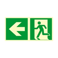 Tablice BHP - Tablica informacyjna droga ewakuacyjna w lewo 30x15 cm - miniaturka - grafika 1