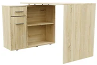 Biurka - Biurko narożne, modułowe, regał, elena, 120x93x76 cm, dąb sonoma - miniaturka - grafika 1