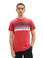 Koszulki męskie - TOM TAILOR T-shirt męski, 31045 - Soft Berry Red, S - miniaturka - grafika 1