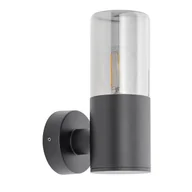 Lampy ogrodowe - Elewacyjna lampa ścienna tuba IDA 11371 IP44 czarny przydymiony - miniaturka - grafika 1