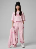 Koszulki dla dziewczynek - 4F T-shirt loose z nadrukiem dziewczęcy - różowy 158/164 (12-14 lat) - miniaturka - grafika 1