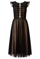 Sukienki - Kraimod Damska sukienka koktajlowa, czarny-beżowy, 34 - miniaturka - grafika 1