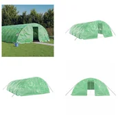 Szklarnie ogrodowe - vidaXL Szklarnia z ramą stalową zielona 40 m² 8x5x2,3 m - Szklarnia - Szklarnie - Tunel foliowy - Szklarnia wolnostojąca - miniaturka - grafika 1