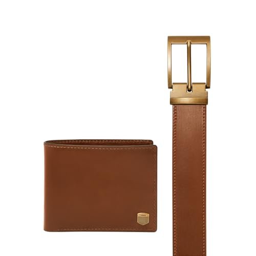 Fossil Hayes męski portfel Bi-Fold, brązowy, brązowy, S