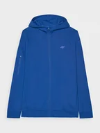 Bluzy sportowe męskie - Męska bluza dresowa rozpinana 4F 4FRAW24TSWSM1823 - niebieska - miniaturka - grafika 1