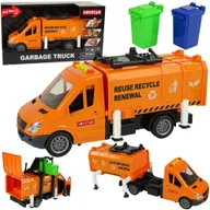 Samochody i pojazdy dla dzieci - AUTO ��MIECIARKA CI����AR��WKA Z PODNOSZONYM ��MIETNIKIEM SAMOCH��D ��WIAT��O DZWIEKI - miniaturka - grafika 1