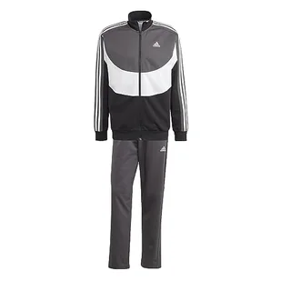 adidas Męski dres treningowy w kolorowe bloki, Czarny/Biały/Szary Sześć, S - Moda i Uroda OUTLET - miniaturka - grafika 1