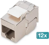 Wtyczki i adaptery - DIGITUS Keystone Cat6A geschirmt 12 Stk. werkzeugfr DN-93615-S-12 - miniaturka - grafika 1