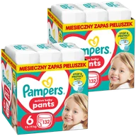 Pieluchy - Zestaw Pampers Pants, pieluchomajtki, Extra Large, rozmiar 6, 14-19 kg, 2 x 132 sztuki - miniaturka - grafika 1
