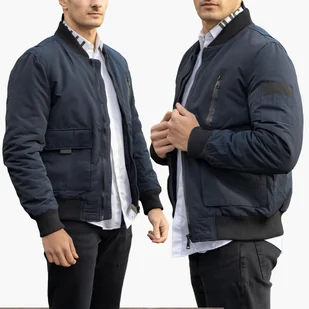 Kurtka Męska Bomberka Granatowa FRIVILIN XXL Granatowy - Kurtki męskie - miniaturka - grafika 1