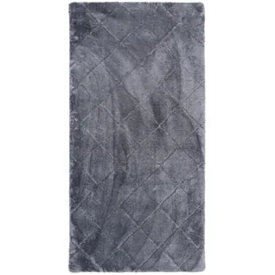 Dywan Cubic w kwadraty 60 x 100 cm ciemnoszary - Dywany - miniaturka - grafika 1