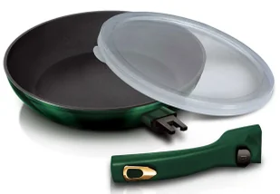 Zielona patelnia z odpinaną rączką i pokrywką 24cm F0-W21 - Patelnie - miniaturka - grafika 1