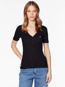 Koszulki i topy damskie - t-shirt donna lee 112333686 henley black - miniaturka - grafika 1