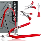 Akcesoria do paznokci - Cążki cęgi do grubych wrastających paznokci skórek obcinaczki nożyczki manicure gabinet SPA czerwone - miniaturka - grafika 1