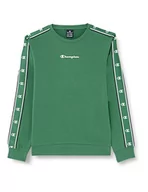 Bluzy dla dziewczynek - Champion Bluza dziecięca Legacy American Tape Powerblend Crewneck, Zielona patyna, 7-8 Lat - miniaturka - grafika 1