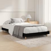 Łóżka - Rama łóżka, czarna, 100x200 cm, materiał drewnopochodny Lumarko! - miniaturka - grafika 1