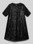 Sukienki - Sukienka cekinowa o luźnym kroju z krótkimi rękawami model ‘FRANSA’ - miniaturka - grafika 1