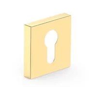 Klamki - Metal-Bud Rozeta kwadratowa na wkładkę złota - miniaturka - grafika 1