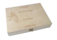 Pudełka i szkatułki - PUDEŁKO DREWNIANE 29x20x7 Z GRAWEREM szkatułka na biżuterię ozdoby pamiątki - miniaturka - grafika 1