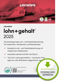 Program Lexware ESD lohn+gehalt 2025 unbegrenzte Laufzeit Download - Programy finansowe i kadrowe - miniaturka - grafika 1