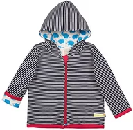 Kurtki i płaszcze dla chłopców - loud + proud Unisex Baby dwustronna kurtka z bawełny ekologicznej, certyfikat GOTS, niebieski (Navy Ny), 98/104 cm - miniaturka - grafika 1