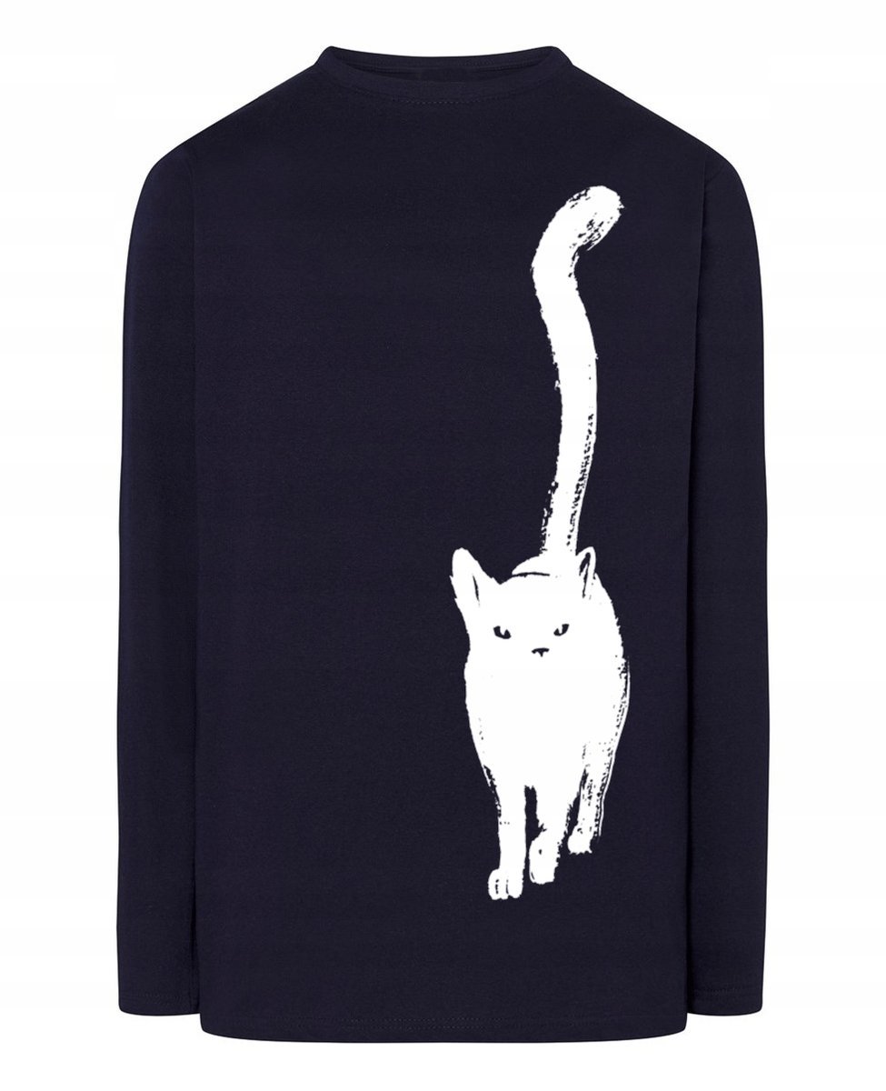 Longsleeve męski nadruk na boku KOT 4XL