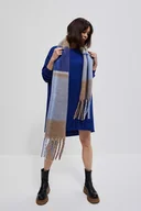 Apaszki i szaliki damskie - Szal w kratkę z frędzlami - miniaturka - grafika 1