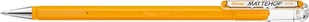 Pentel K110-VF2X Mattehop żelowe pióro kulkowe z wysoko kryjącym tuszem o matowym wykończeniu, model z nasadką, 1 sztuka, żółto-pomarańczowe - Długopisy - miniaturka - grafika 1