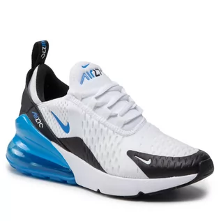Buty dla chłopców - Buty Nike - Air Max 270 (GS) 943345 106 White/Signal Blue/Black - grafika 1