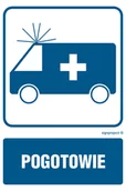 Systemy ekspozycyjne i znaki informacyjne - RF003 POGOTOWIE, FN - FOLIA SAMOPRZYLEPNA; (200X300MM) - miniaturka - grafika 1