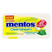 Cukierki - Mentos CleanBreath Lemon Mint Odświeżające pastylki bez cukru 21 g - miniaturka - grafika 1