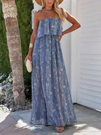 Sukienki - Milan Kiss Sukienka w kolorze niebiesko-białym - miniaturka - grafika 1